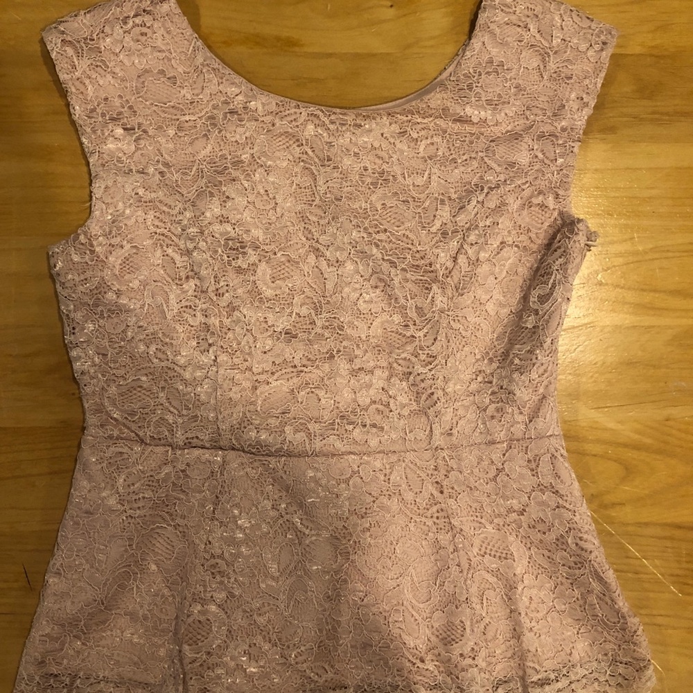 Blush color peplum top